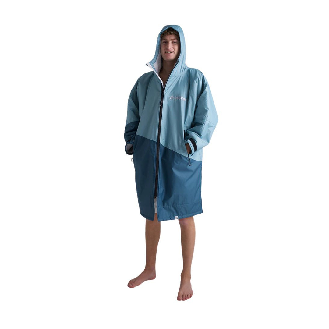 Dryrobe Advance Changing Robe Long Sleeve - Blue / Light Grey