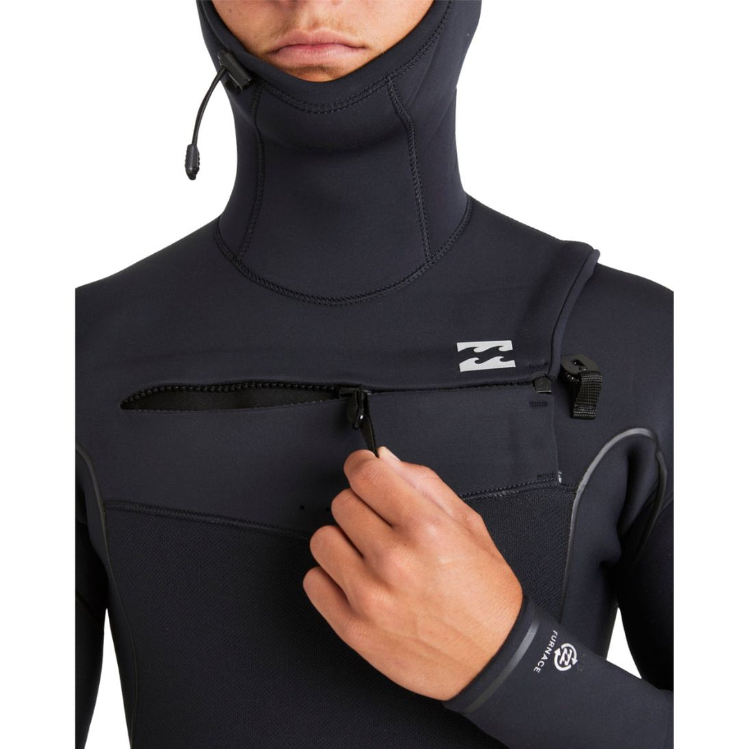 Billabong Mens Furnace Natural 5/4mm Hooded Wetsuit