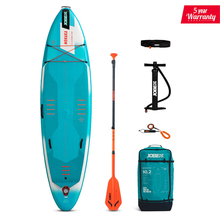 Jobe Mohaka 10 Fuß 2 Zoll aufblasbares Paddleboard-Paket