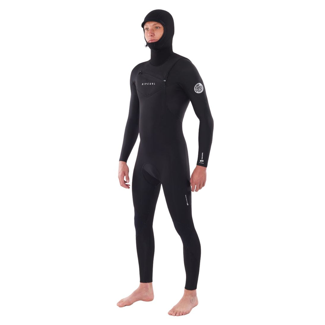 Rip Curl Mens Dawn Patrol 6/4mm Chest Zip Hooded Wetsuit