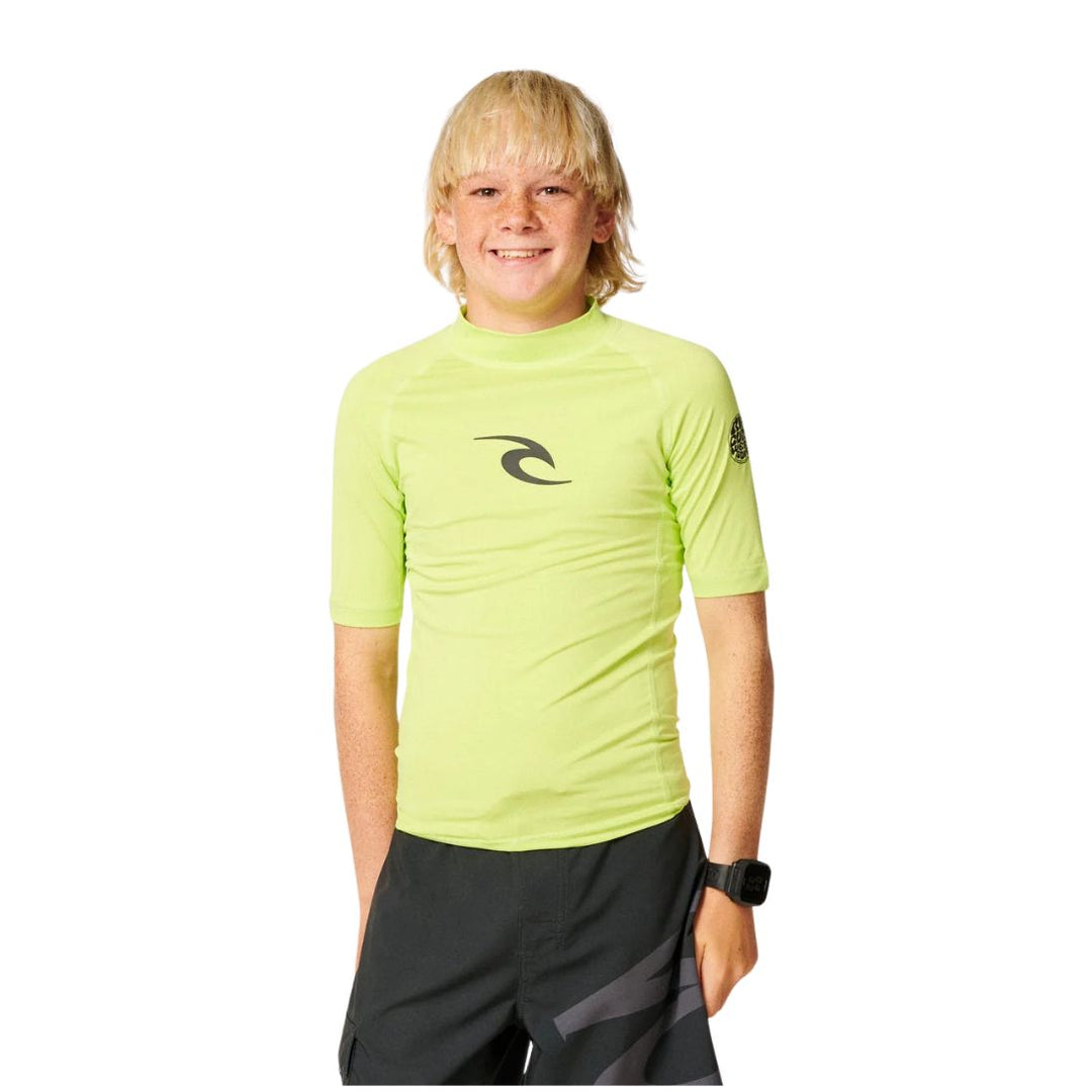 Rip Curl Waves Short Sleeve Kids Rash Vest