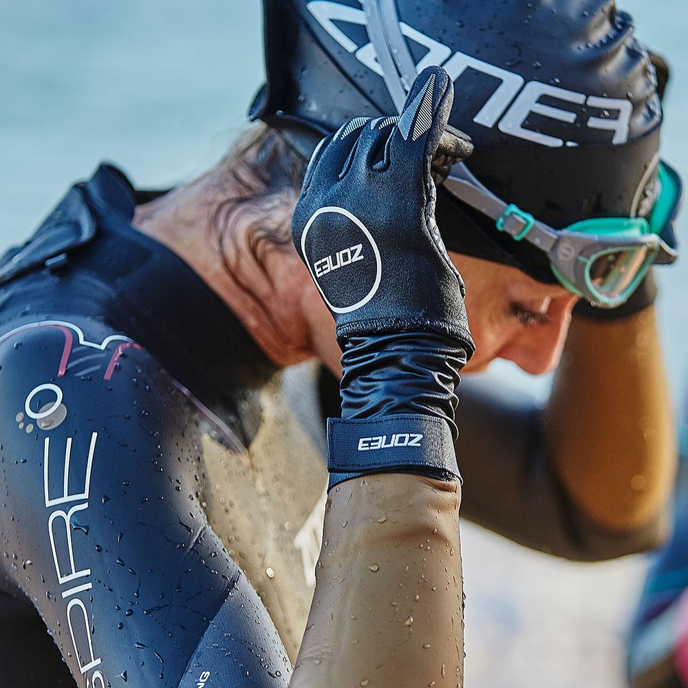 Lifestyle Photo of Zone3 Neoprene Swimming Glove 2mm